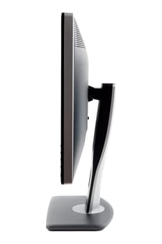 IPS LCD monitor, side view on a light background