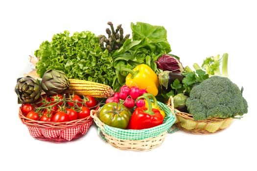 fresh vegetable isolated on white background