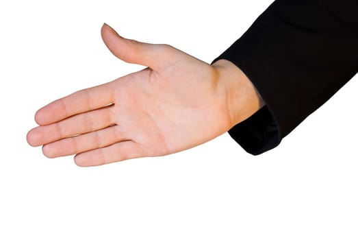 business hand in handshake gesture