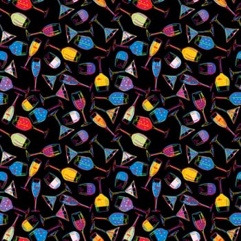 Wallpaper design for parties, seamless pattern