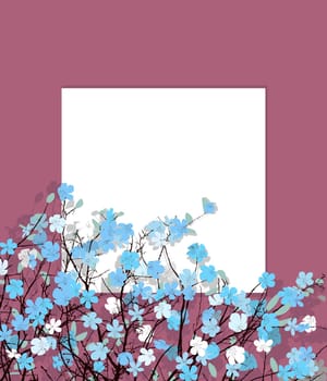 Decorative background, floral card illustration