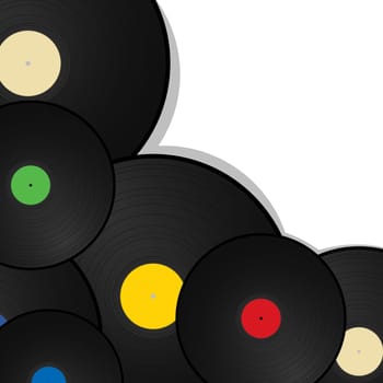 Vinyl musical background with room for text
