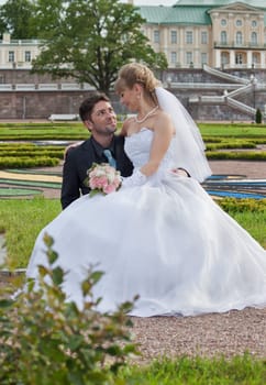 wedding in the territory of a palace of Menshikov
