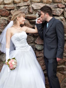 Wedding in the territory of a palace of Menshikov