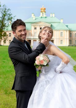 Wedding in the territory of a palace of Menshikov