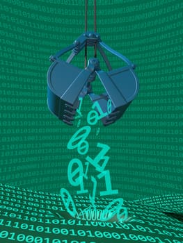 Illustration depicting data mining of computer information