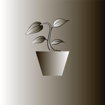 illustration with flower for your design