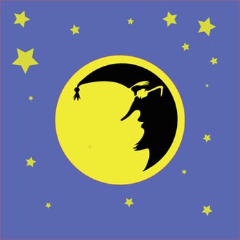 illustration with moon for your design