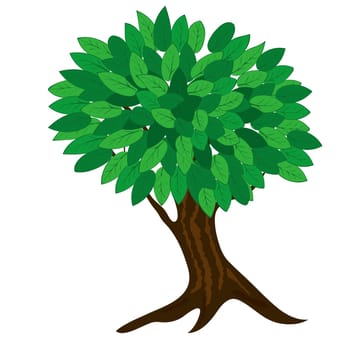 colorful illustration with tree  for your design