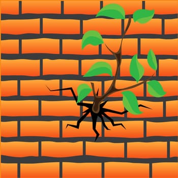 colorful illustration with tree  for your design