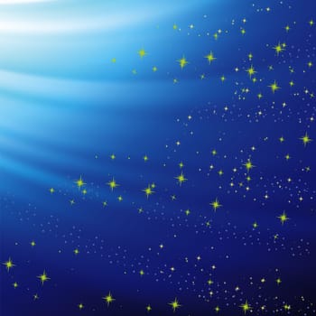 colorful illustration with blue abstract background for your design