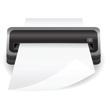 colorful illustration with portable scanner for your design