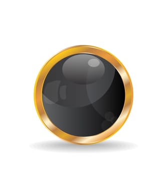 Illustration golden luxury ball isolated on white background - vector