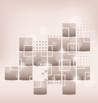 Illustration abstract creative background with squares - vector
