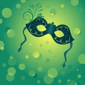 Illustration holiday background with carnival mask - vector