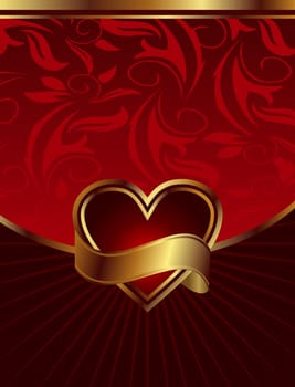 Illustration background for design of packing Saint Valentine's Day - vector