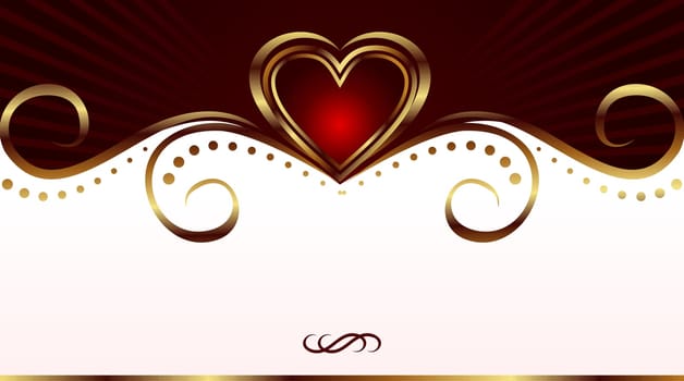 Illustration romantic card for valentine's day - vector