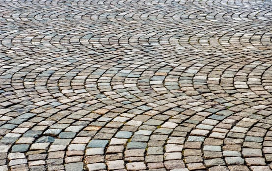 Cobblestone pavement