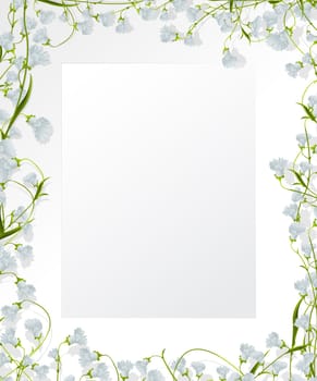 Decorative floral design for text of photography
