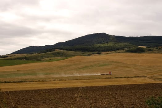 A Trucks in the spanish countryside in the summer