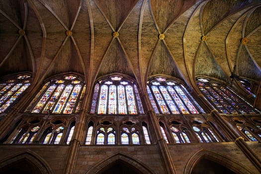 Interior of Leon Cathedral, Spain