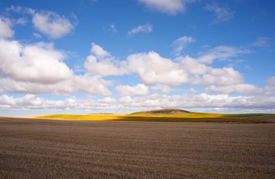 View of Spanish countryside in the summer