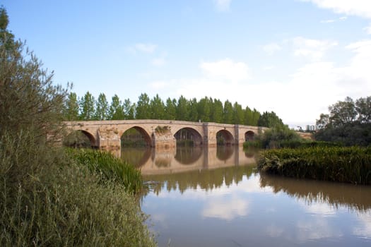 View of Fitero bridge, Spain
