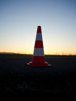 Photo of an Orange road cone