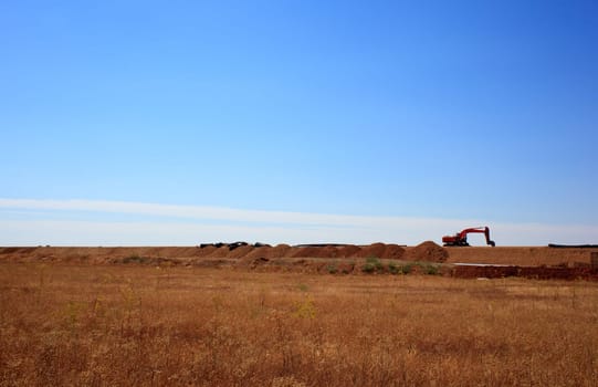 View of Construction site in spanish countryside