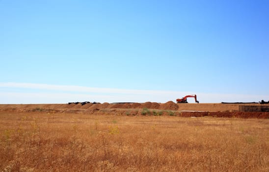 View of Construction site in spanish countryside