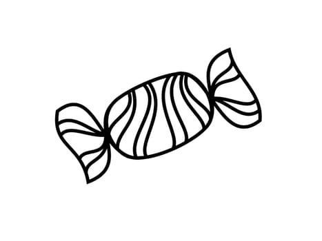 sweet candy in striped wrapper ready for eating