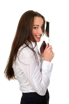 Businesswoman using tablet pc