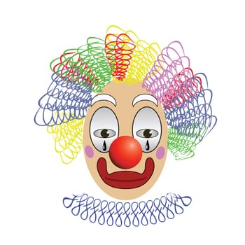 colorful illustration with  clown for your design
