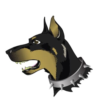 colorful illustration with  dog for your design