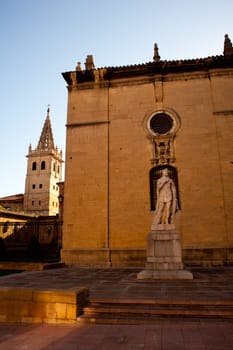 Statue of Alfonso the chaste, founder of the city of Oviedo