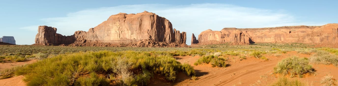 overview in Monument Valley in Utah in the United States of America