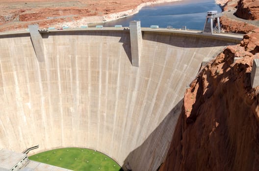 dam on Lake Powell in Page , Arizona in the United States of America