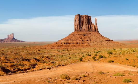 overview in Monument Valley in Utah in the United States of America