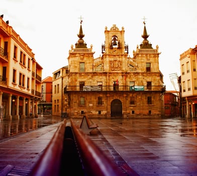 The Casas consistoriales in Astorga