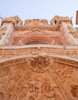 Decorated portal of the Astorga cathedral