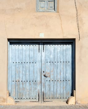 Rustic door in a little village in Spain