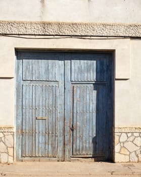 Rustic door in a little village in Spain