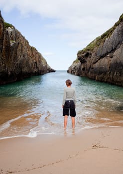 Beach of Nueva de Llanes, Asturias, Spain