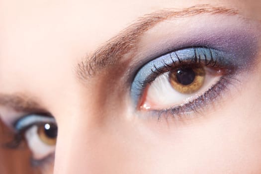 Eyes of a young beautiful woman,close up