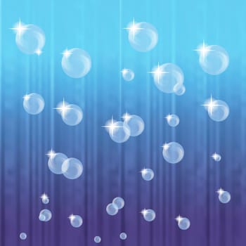 colorful illustration with blue marine  background for your design