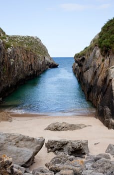 Beach of Nueva de Llanes, Asturias, Spain