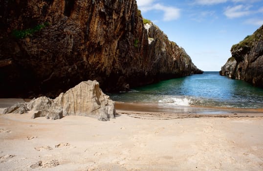 Beach of Nueva de Llanes, Asturias, Spain