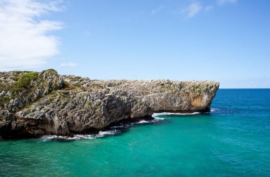 Beach of Cuevas del Mar, Nueva de Llanes - Asturias in Spain