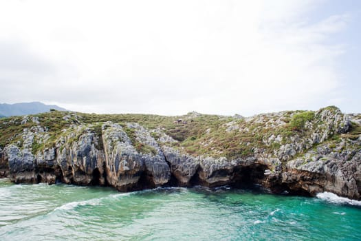 Beach of Cuevas del Mar, Nueva de Llanes - Asturias in Spain
