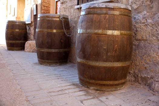Three Barrels in the street